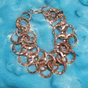 Vintage Silver Toned Bracelet with Round Links